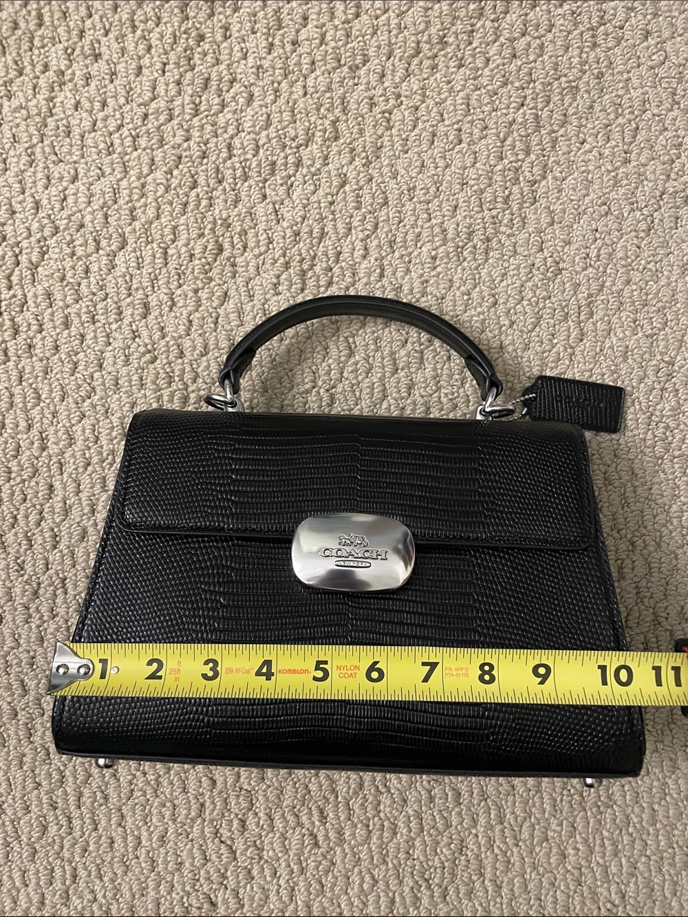 Coach Andrea Top handle Bag in Lizard Silver hardware - Picture 10 of 12